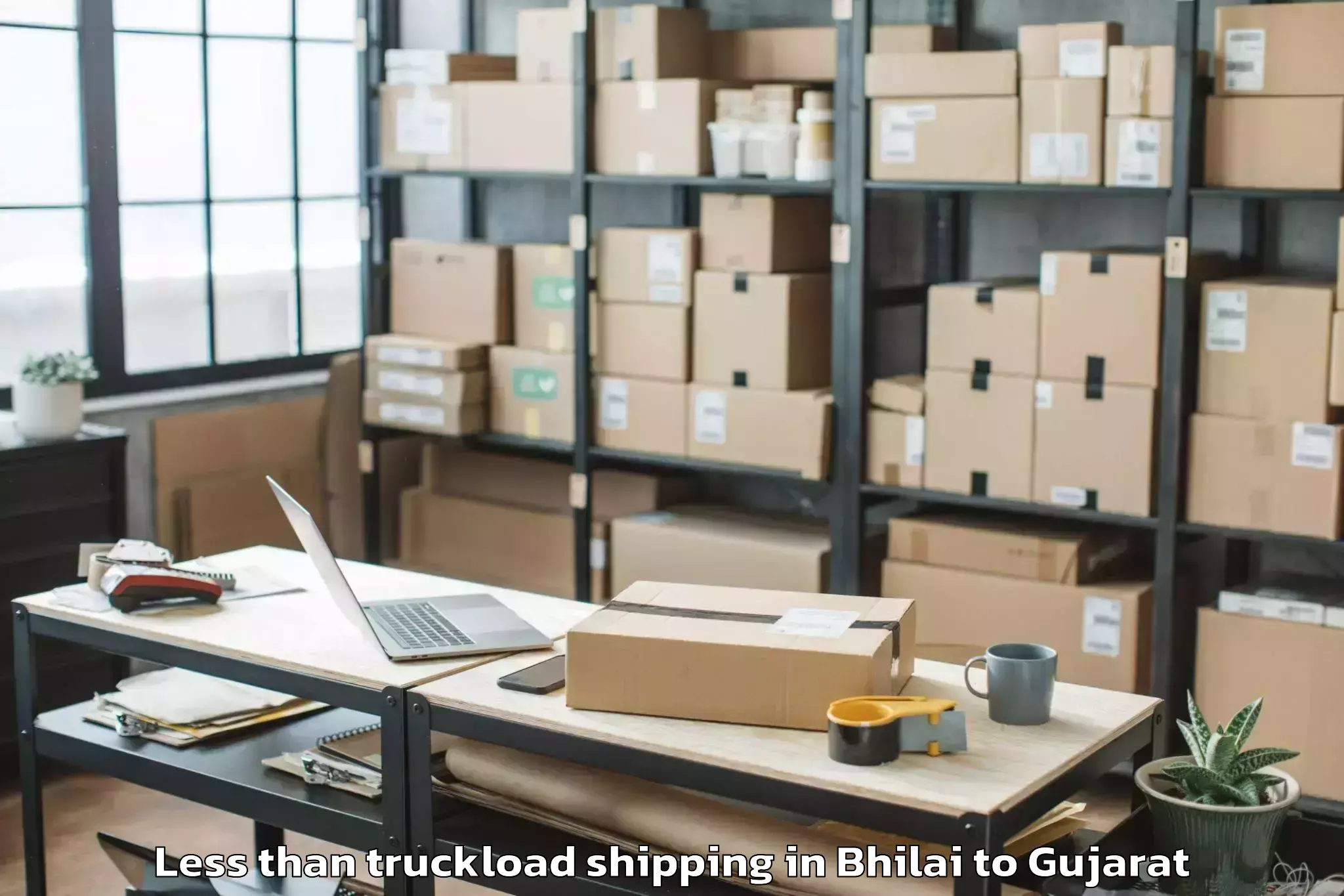 Trusted Bhilai to Savarkundla Less Than Truckload Shipping